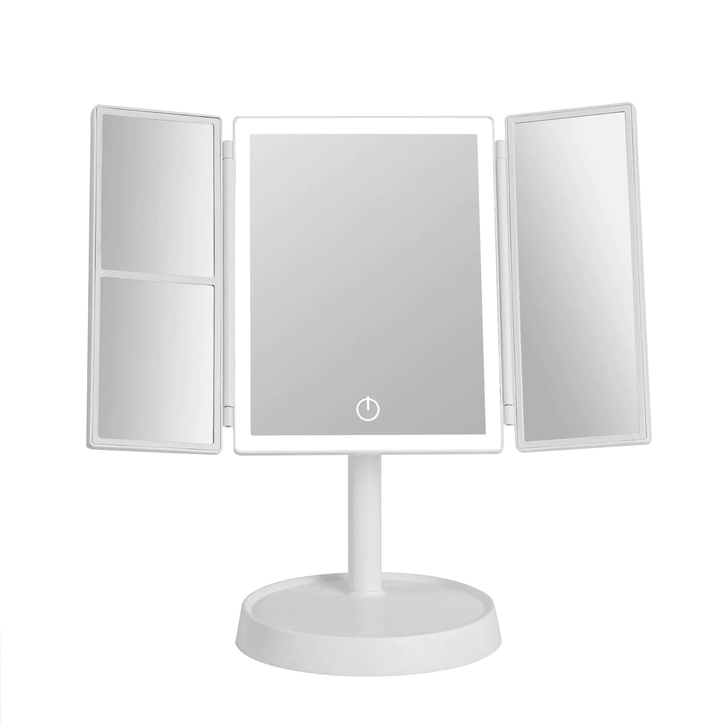 LED Shell Makeup Mirror with Light - Portable Folding Design